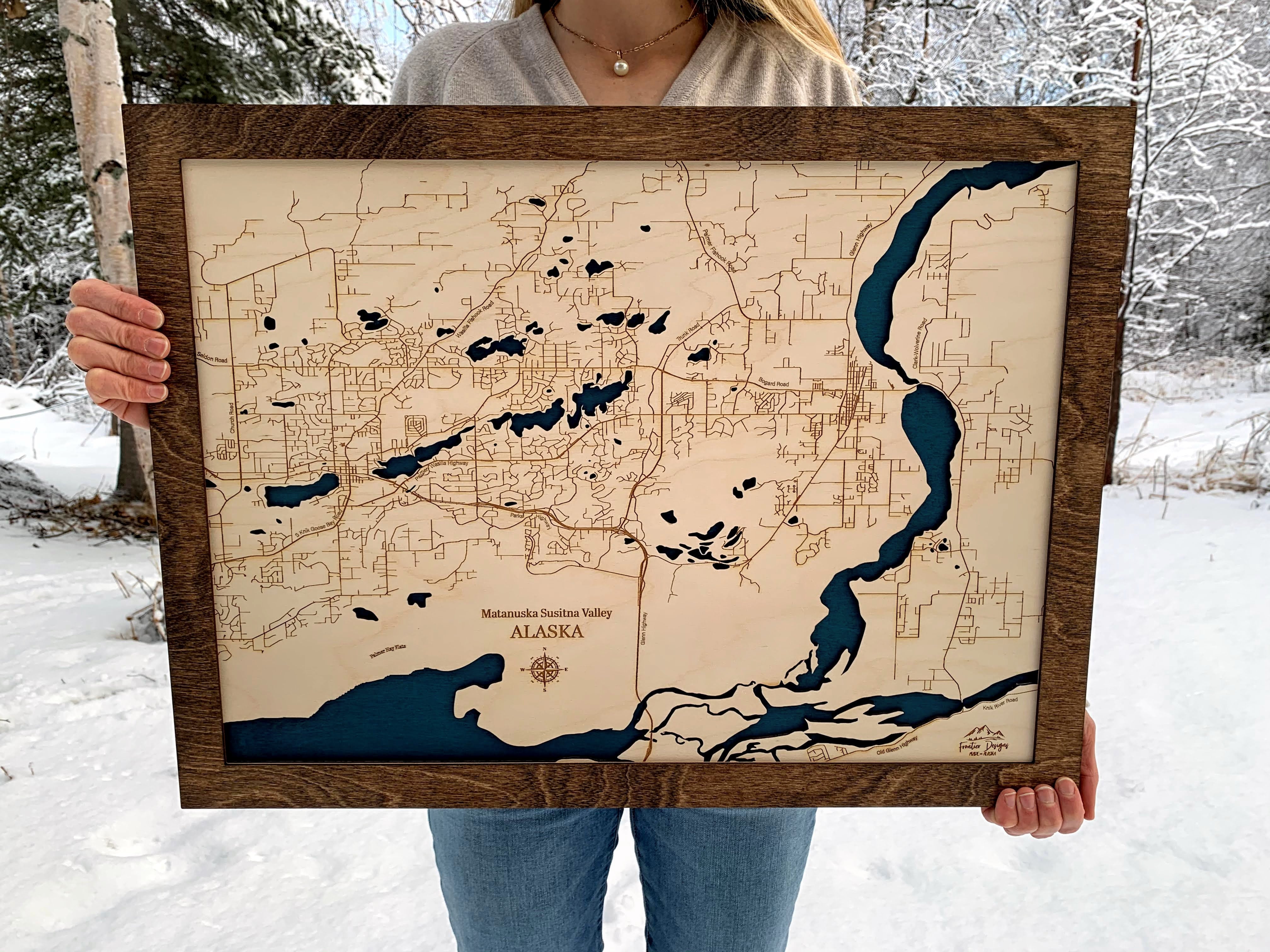 3D WOODEN WORLD MAP ALASKA – Ukrainian Goods