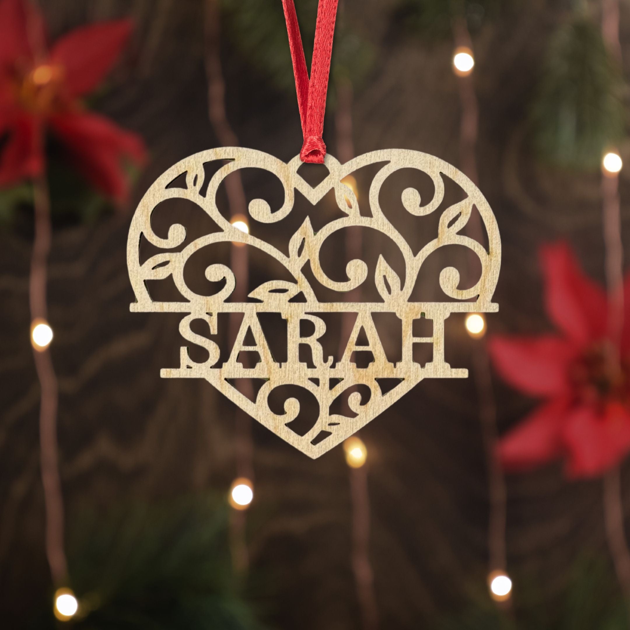Personalized Heart Ornaments