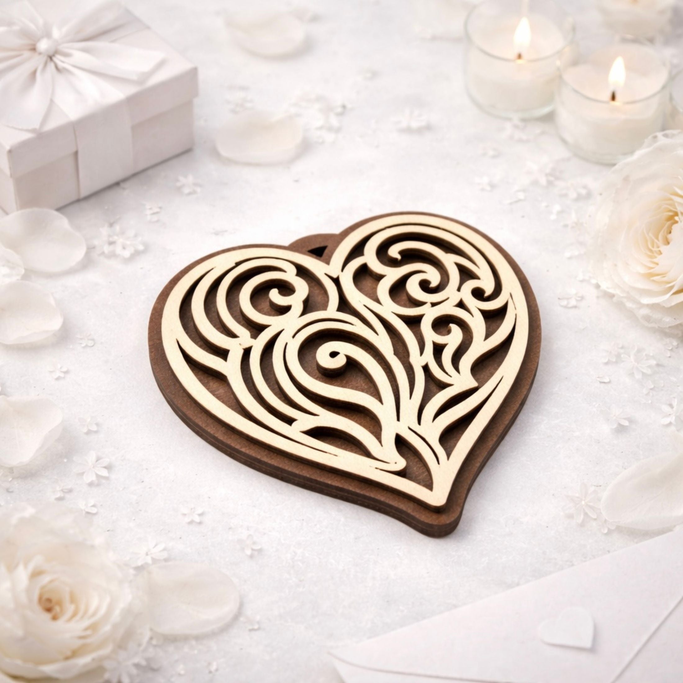 Heirloom Layered Heart Ornaments