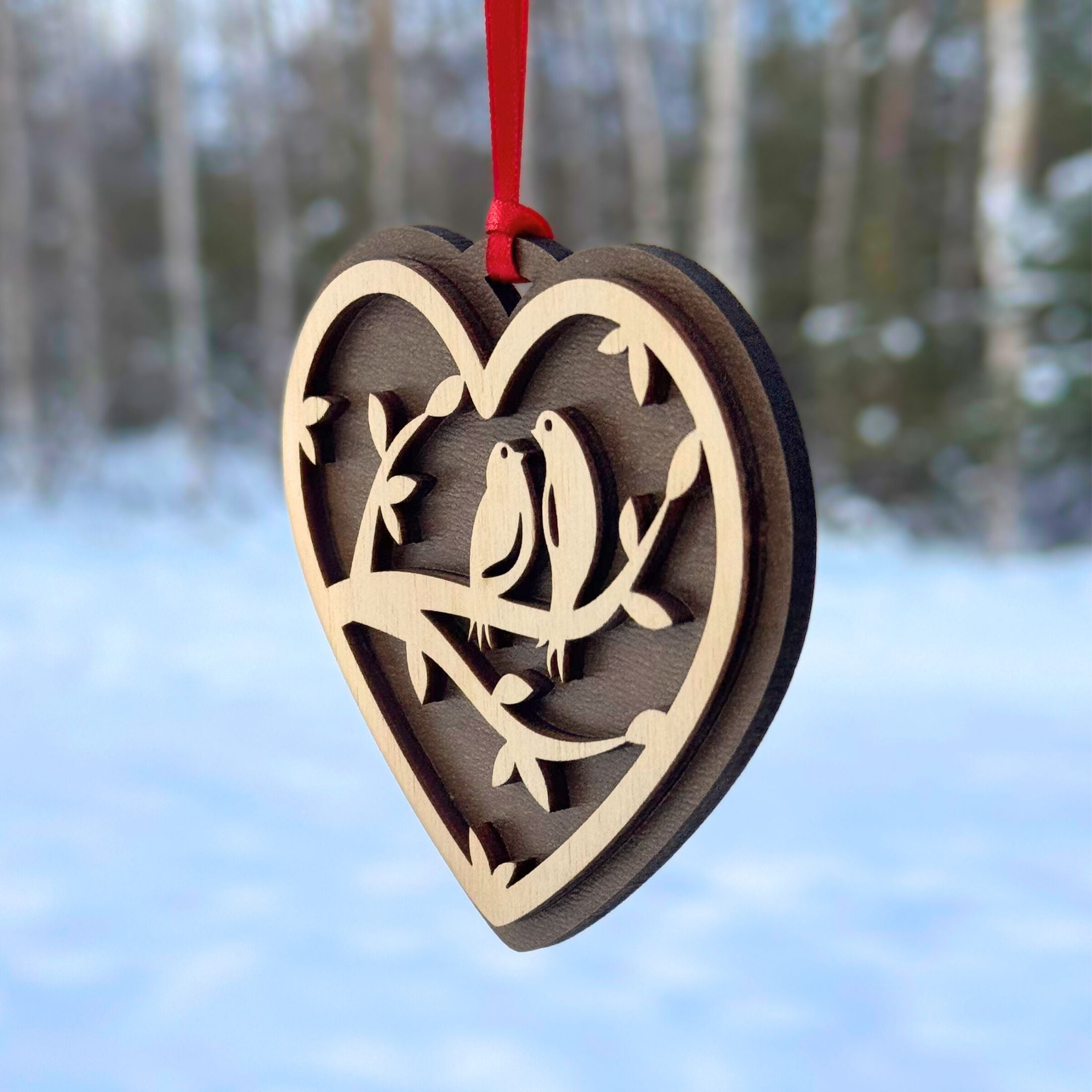 Heirloom Layered Heart Ornaments