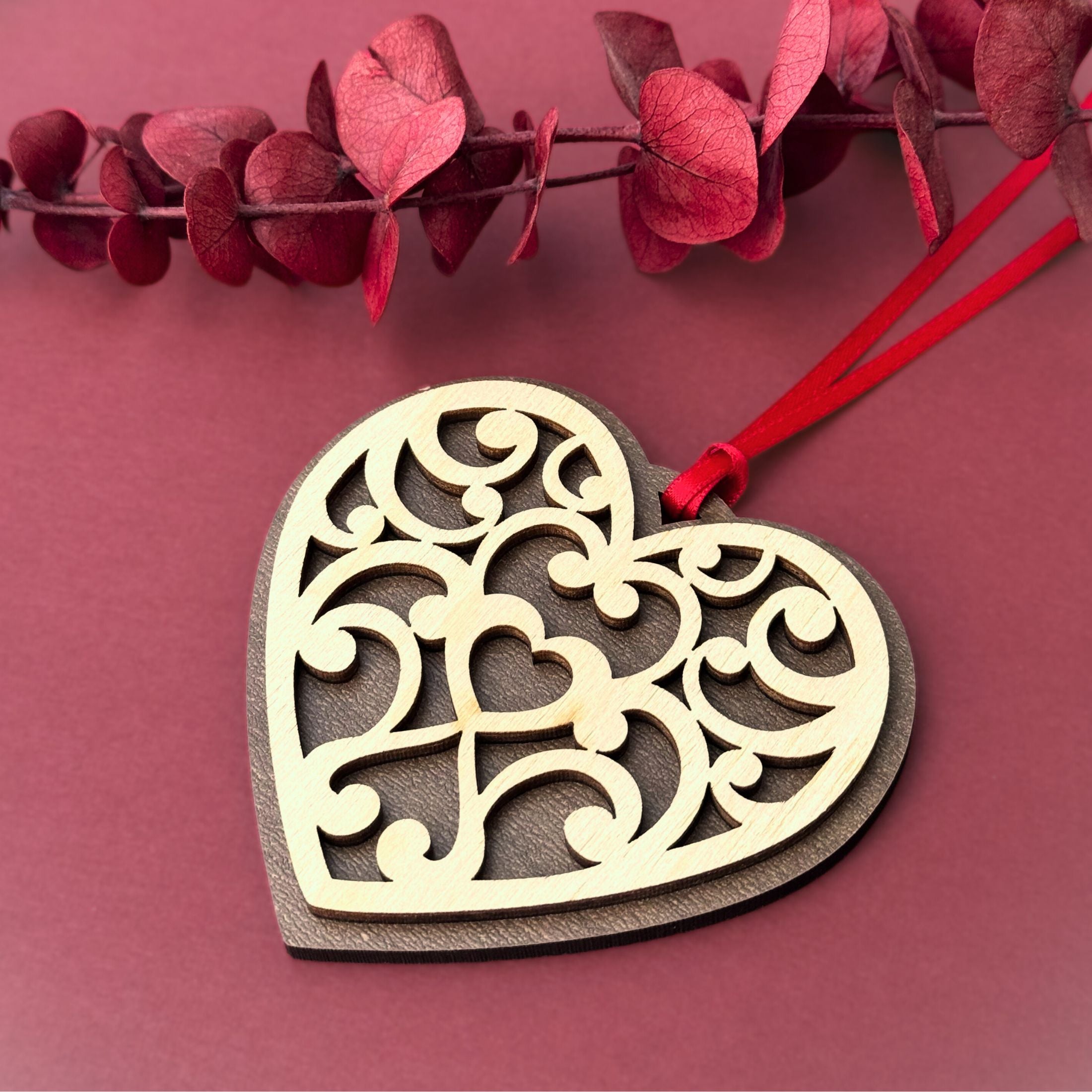 Heirloom Layered Heart Ornaments