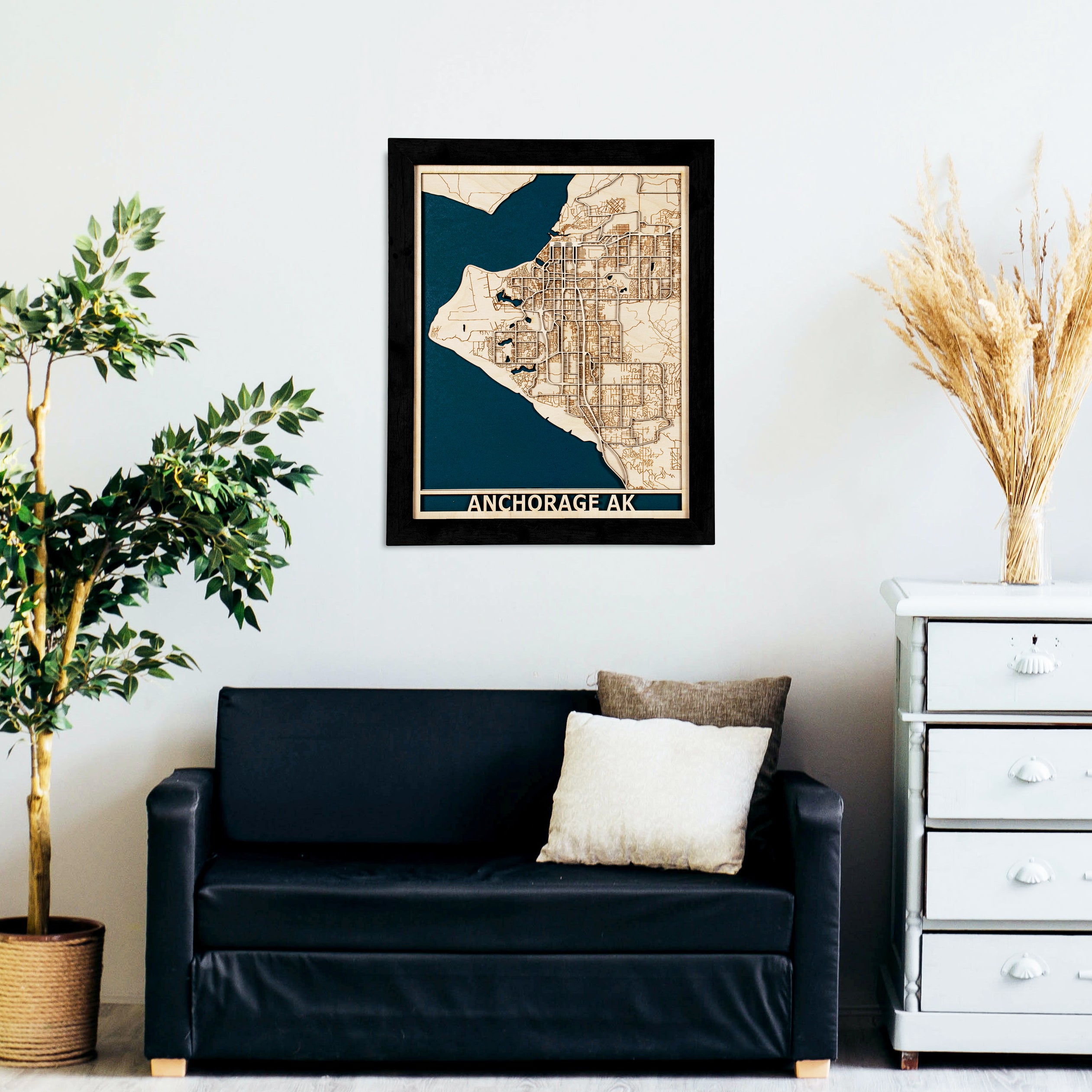 Anchorage AK 3D Wooden Map