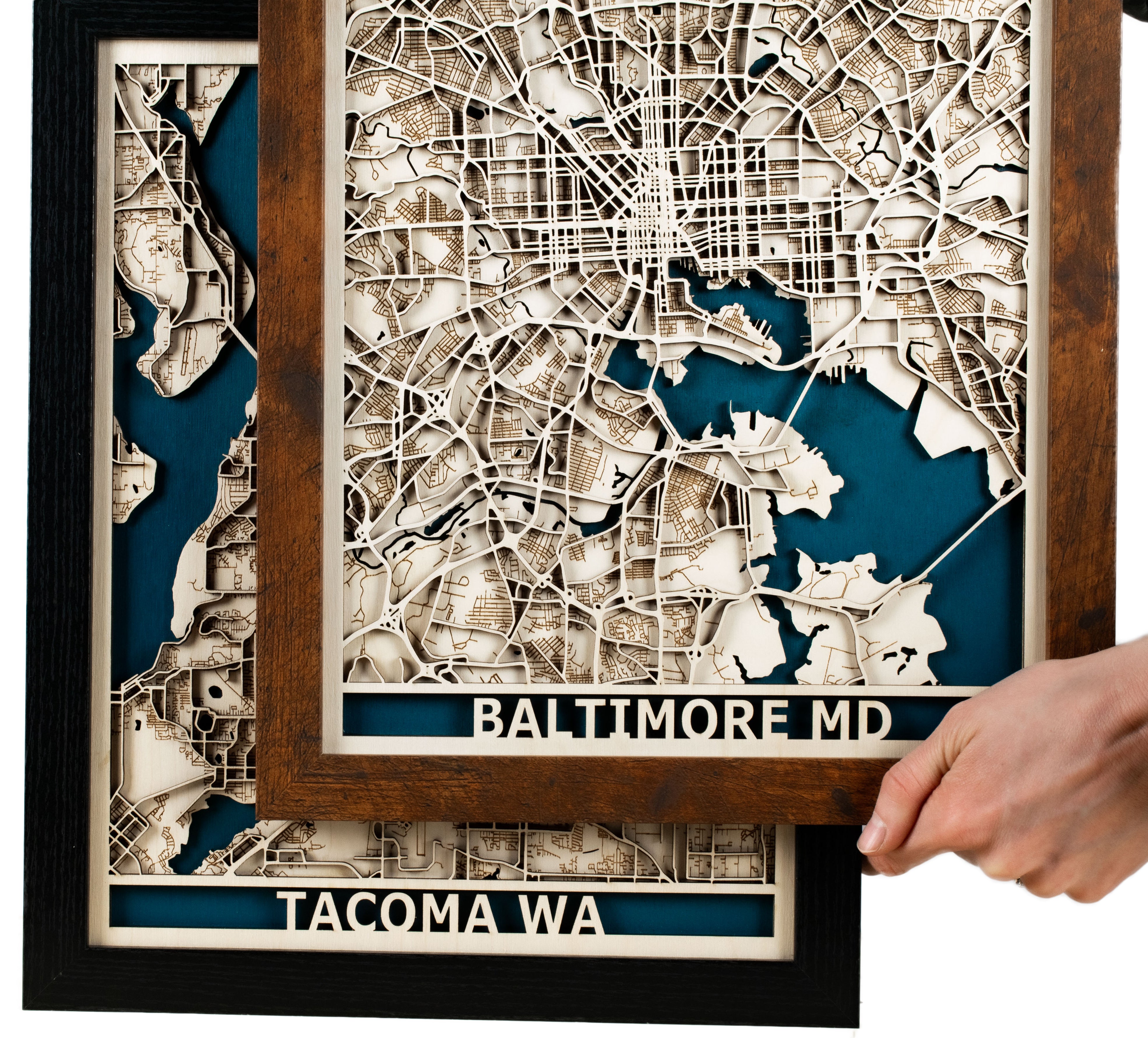 Minneapolis MN 3D Wooden Map