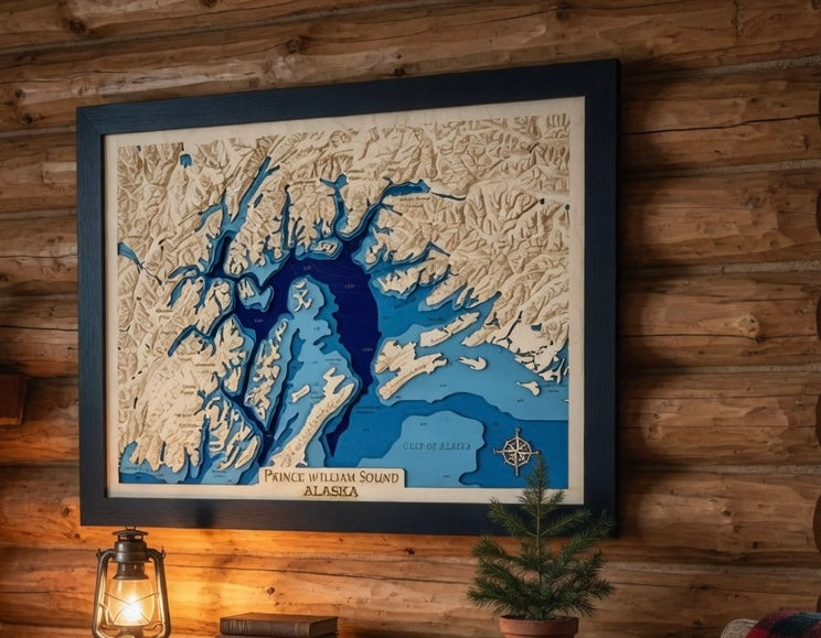 Ketchikan Alaska Hillshade 18x24
