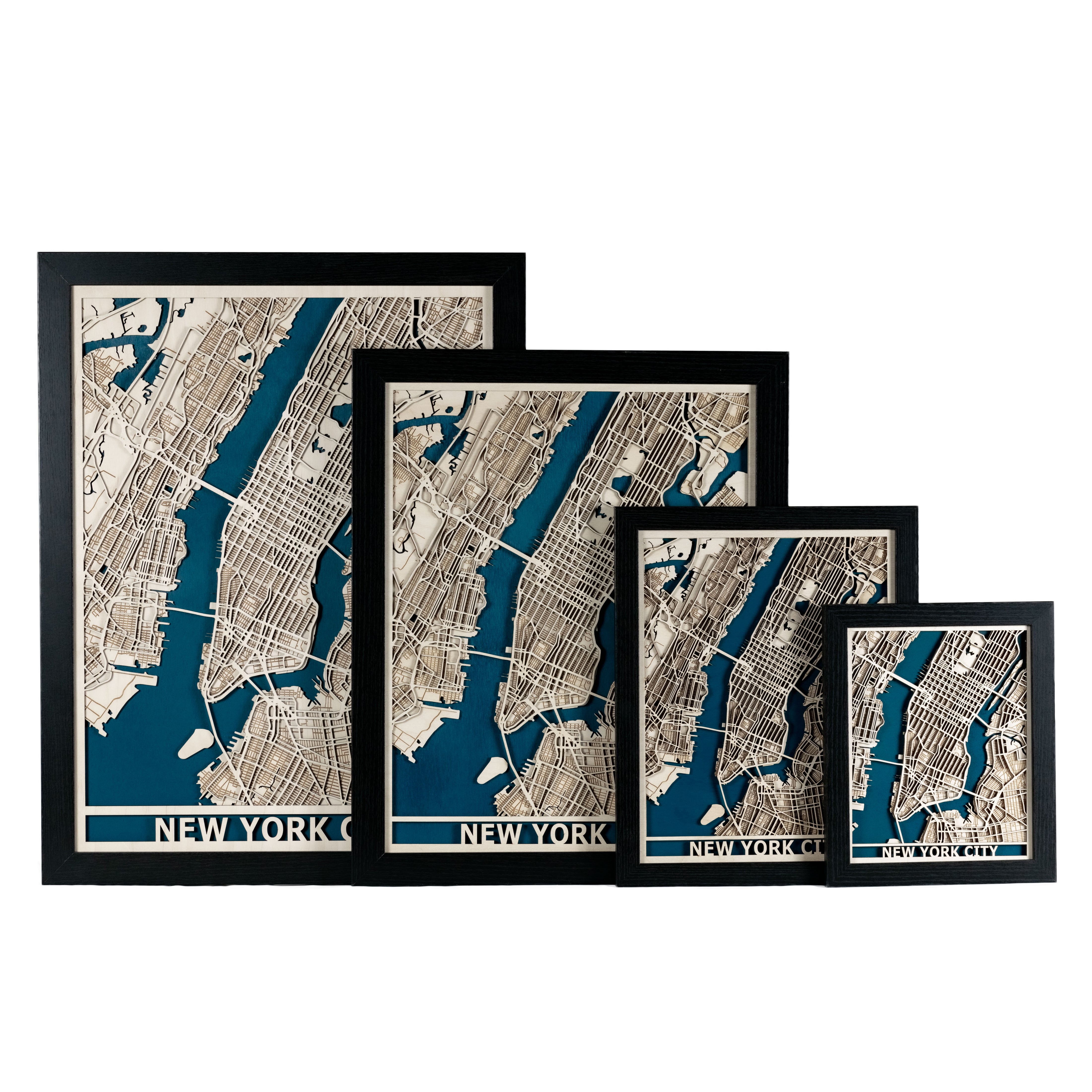 New York City Laser Cut Map