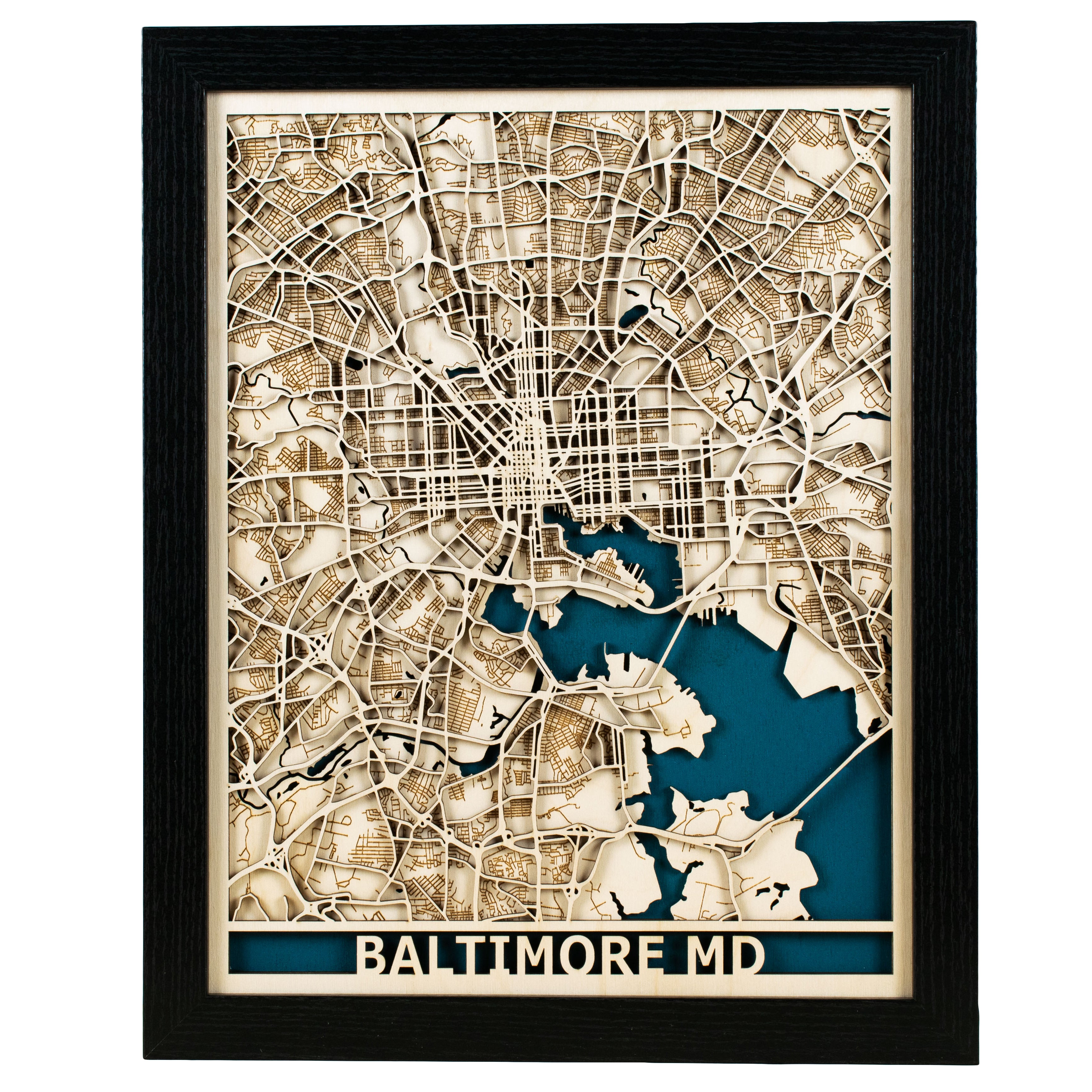 Baltimore 3D Wood Map