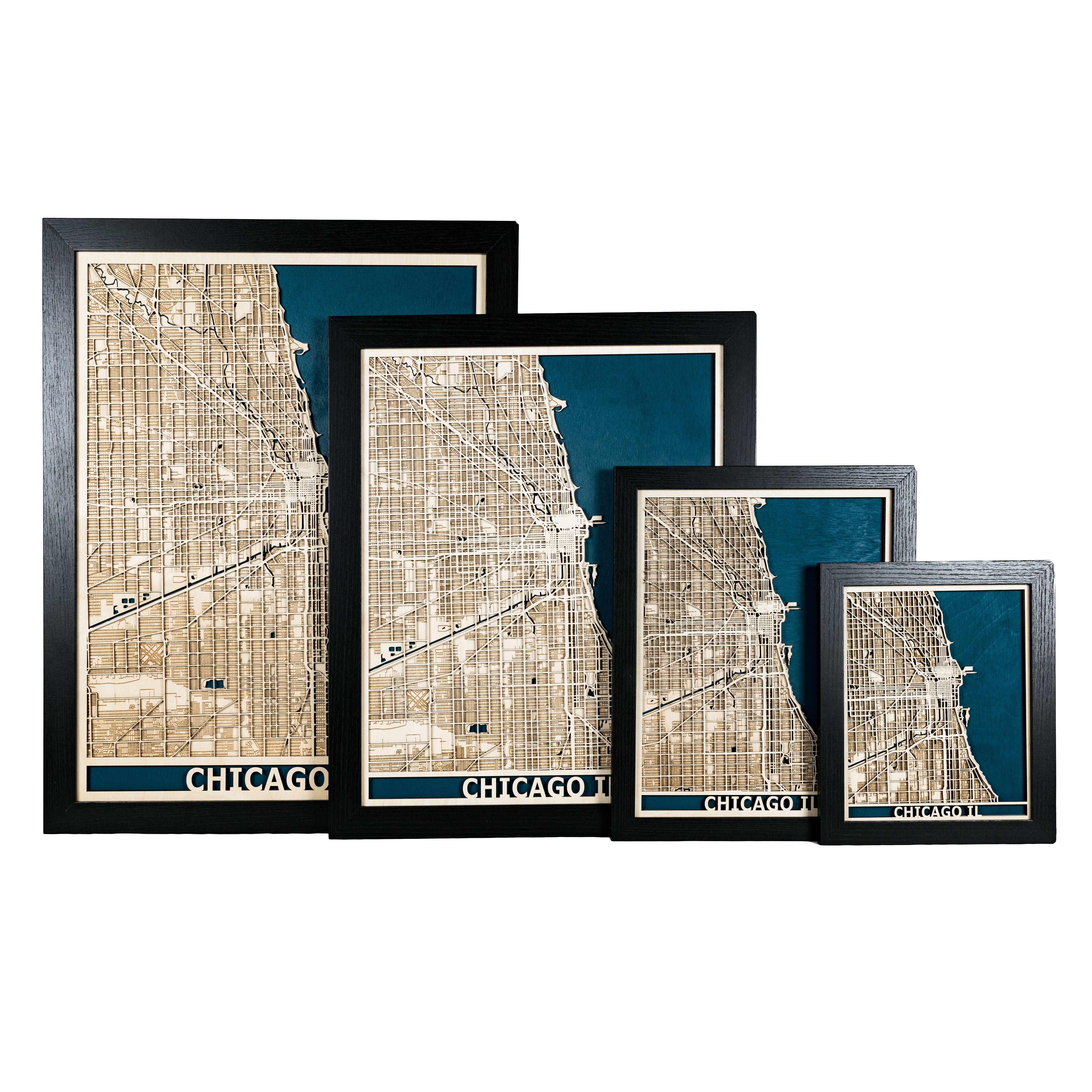Chicago Laser Cut Map