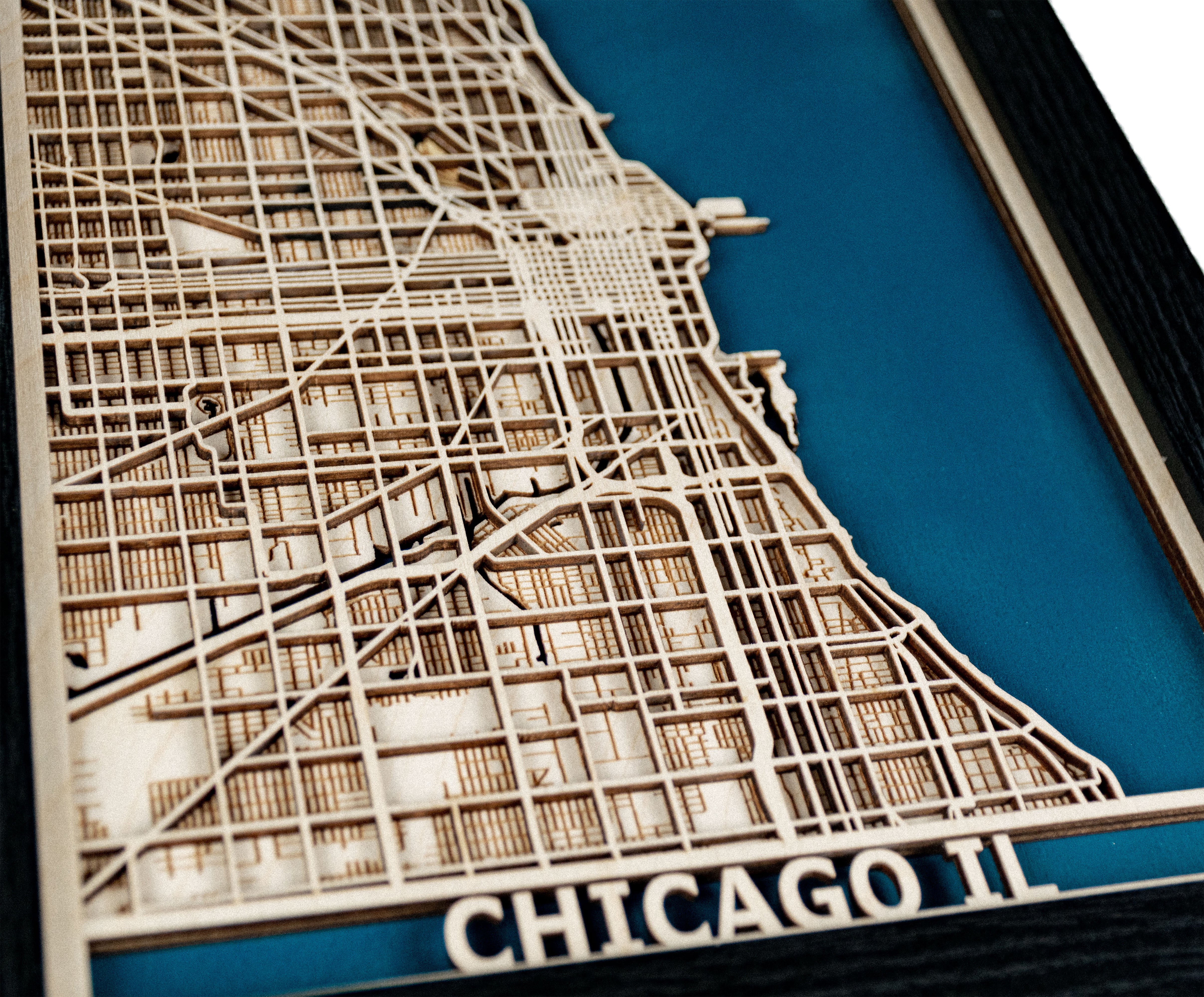 Chicago Laser Cut Map