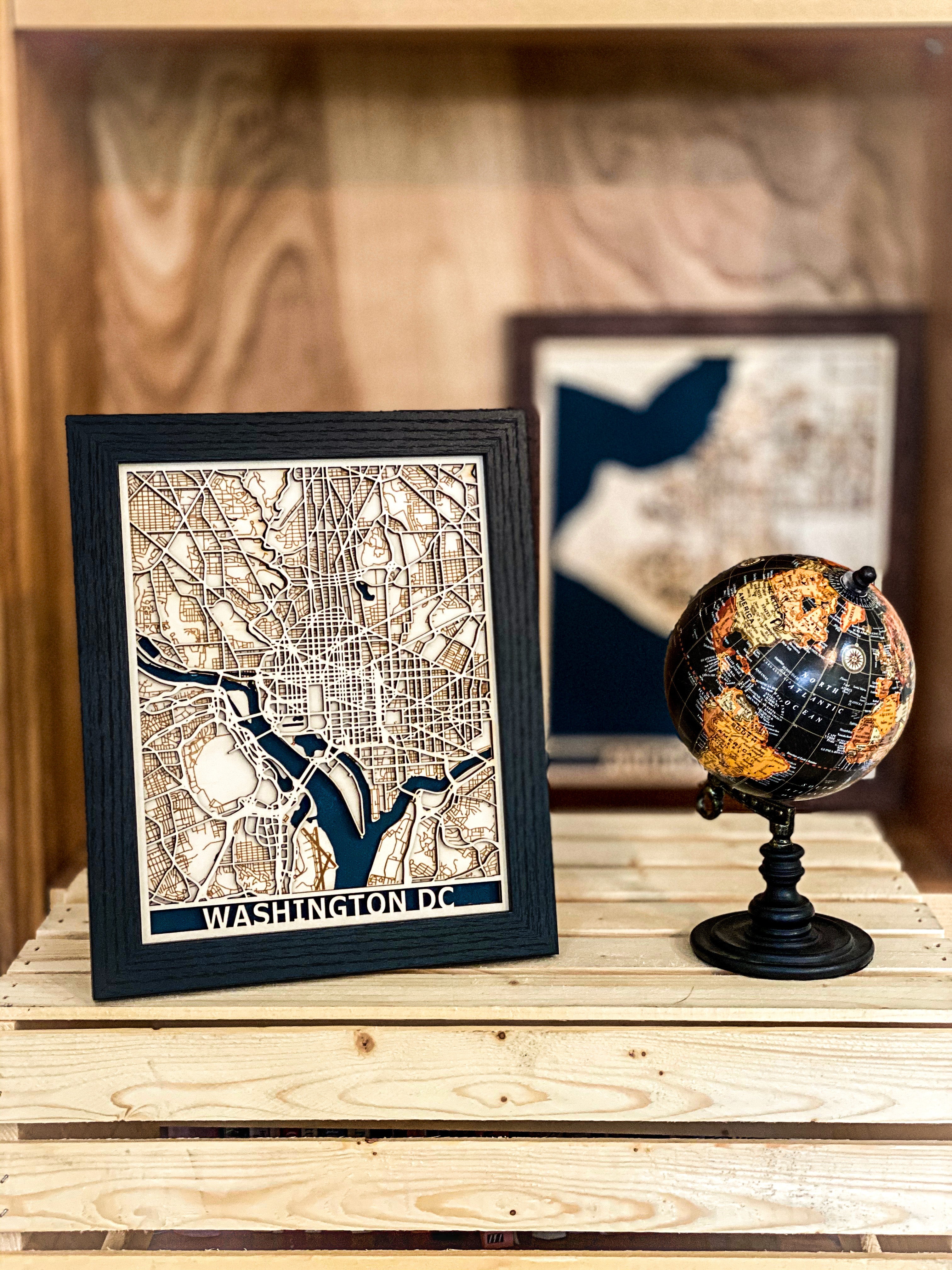Washington DC 3D Wooden Map
