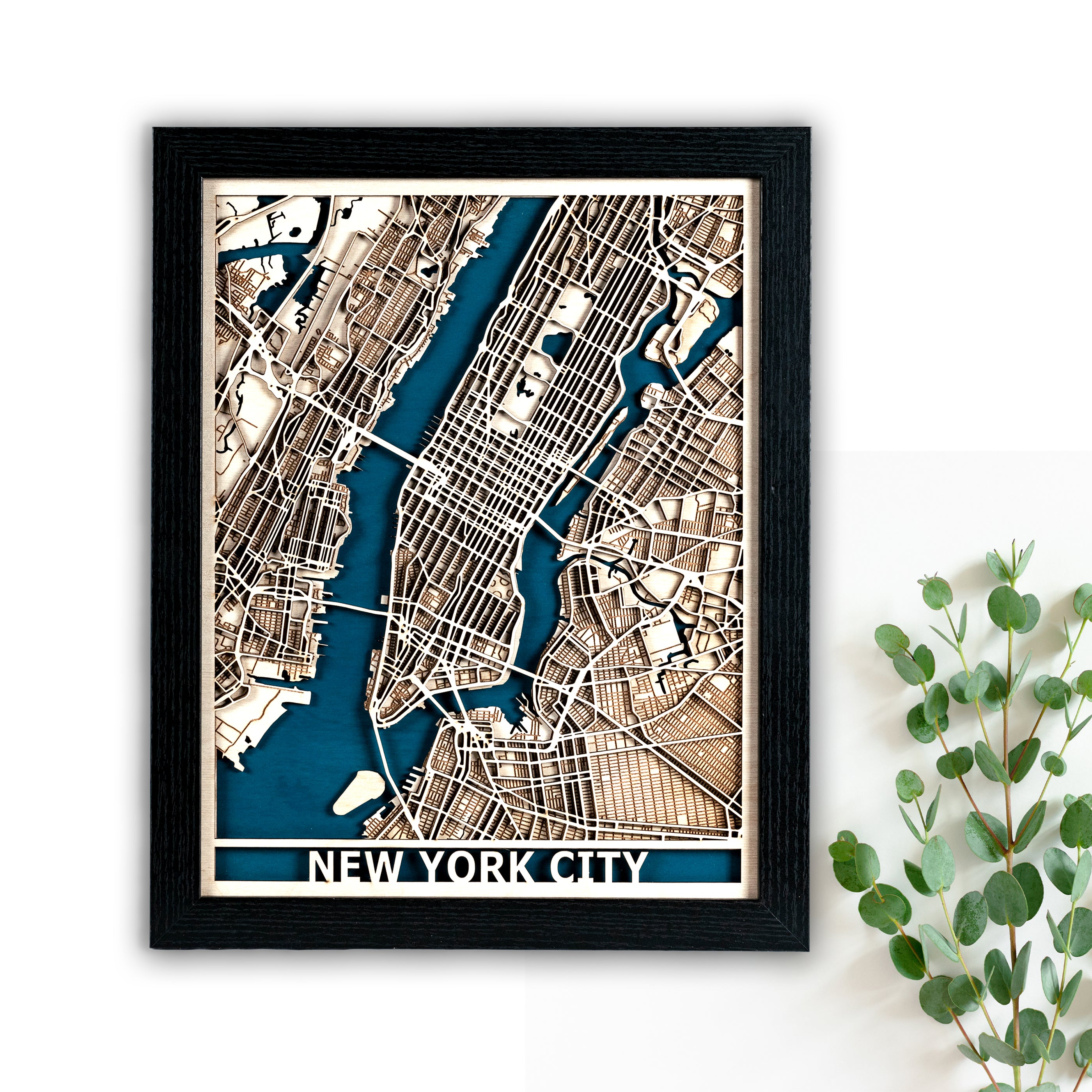 New York City Laser Cut Map