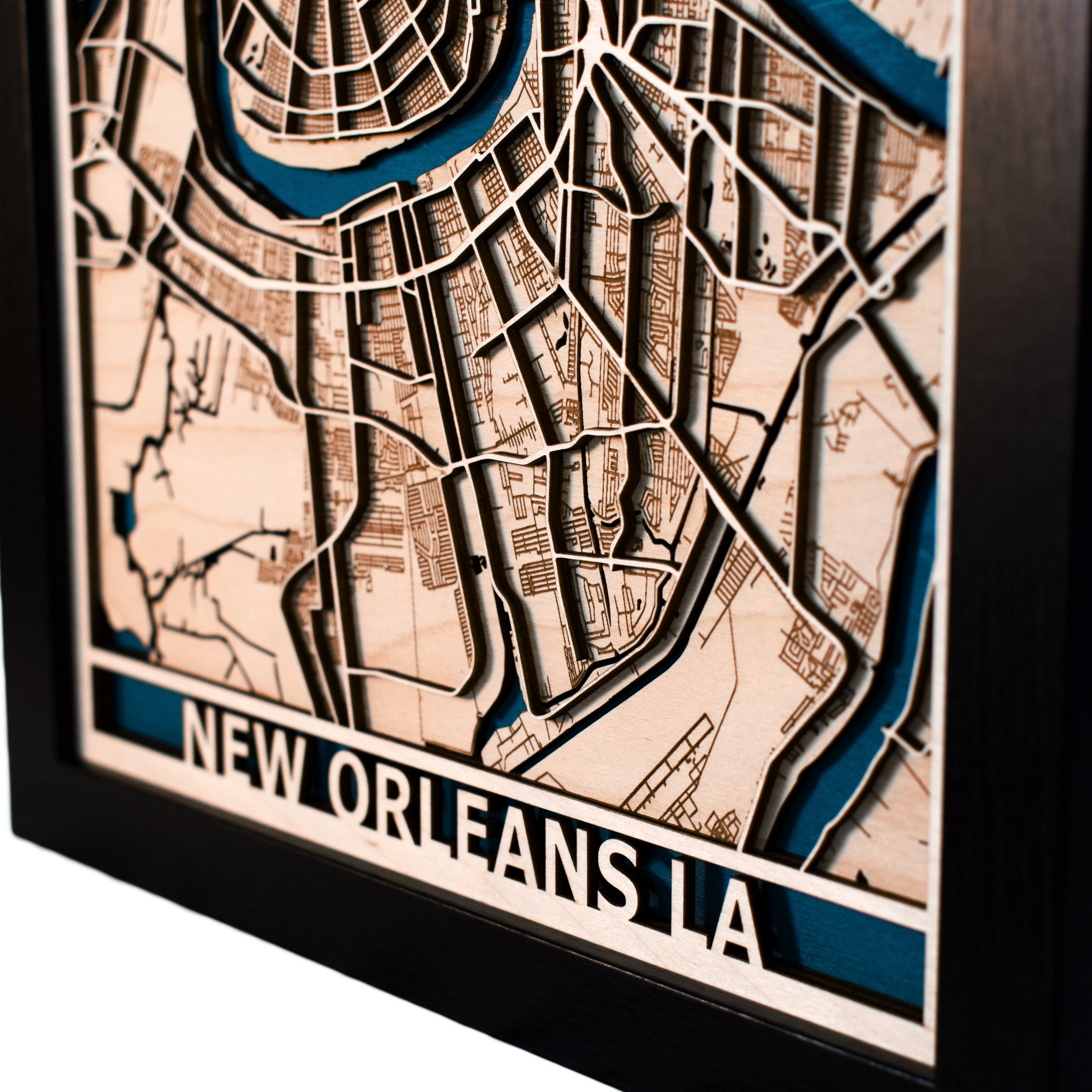 New Orleans Louisiana Laser Cut Map