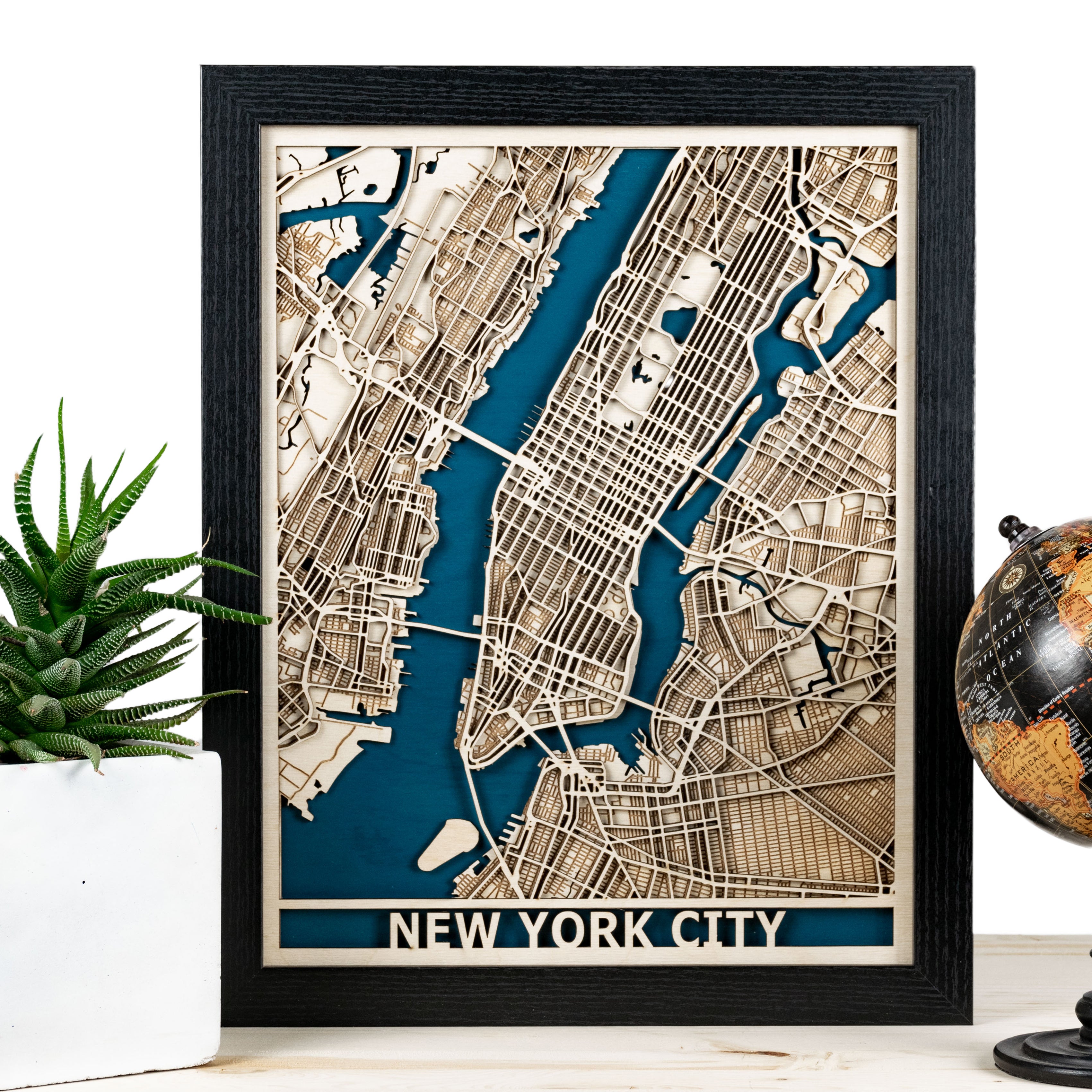 New York City Laser Cut Map