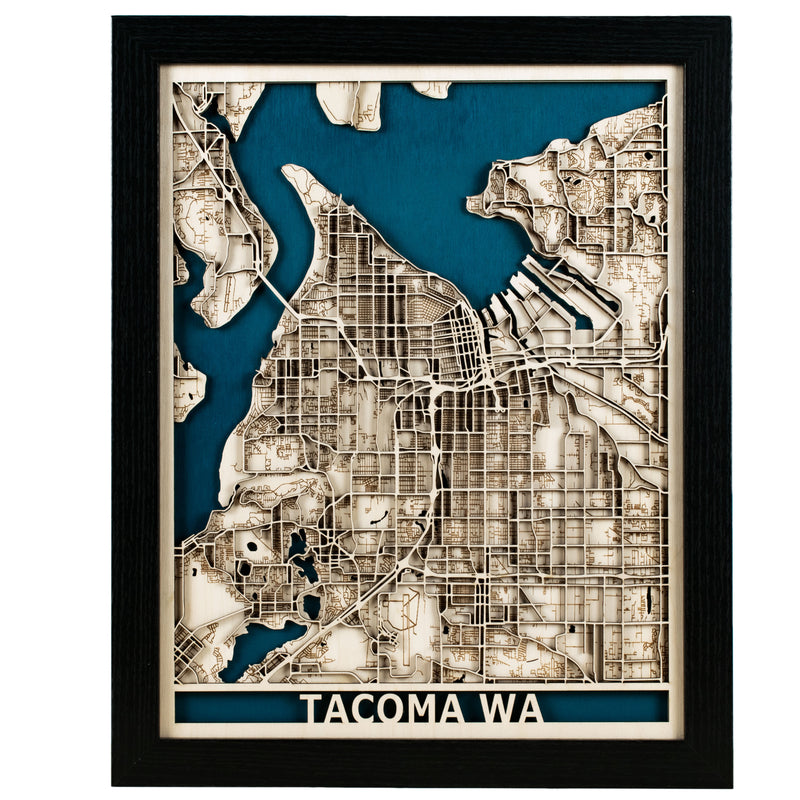 Tacoma 3D Wood Map